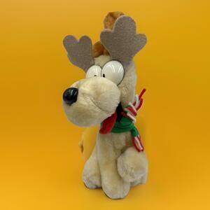 Vintage 1981 Odie Reindeer Plush 9” Garfield Christmas Scarf McDonald’s